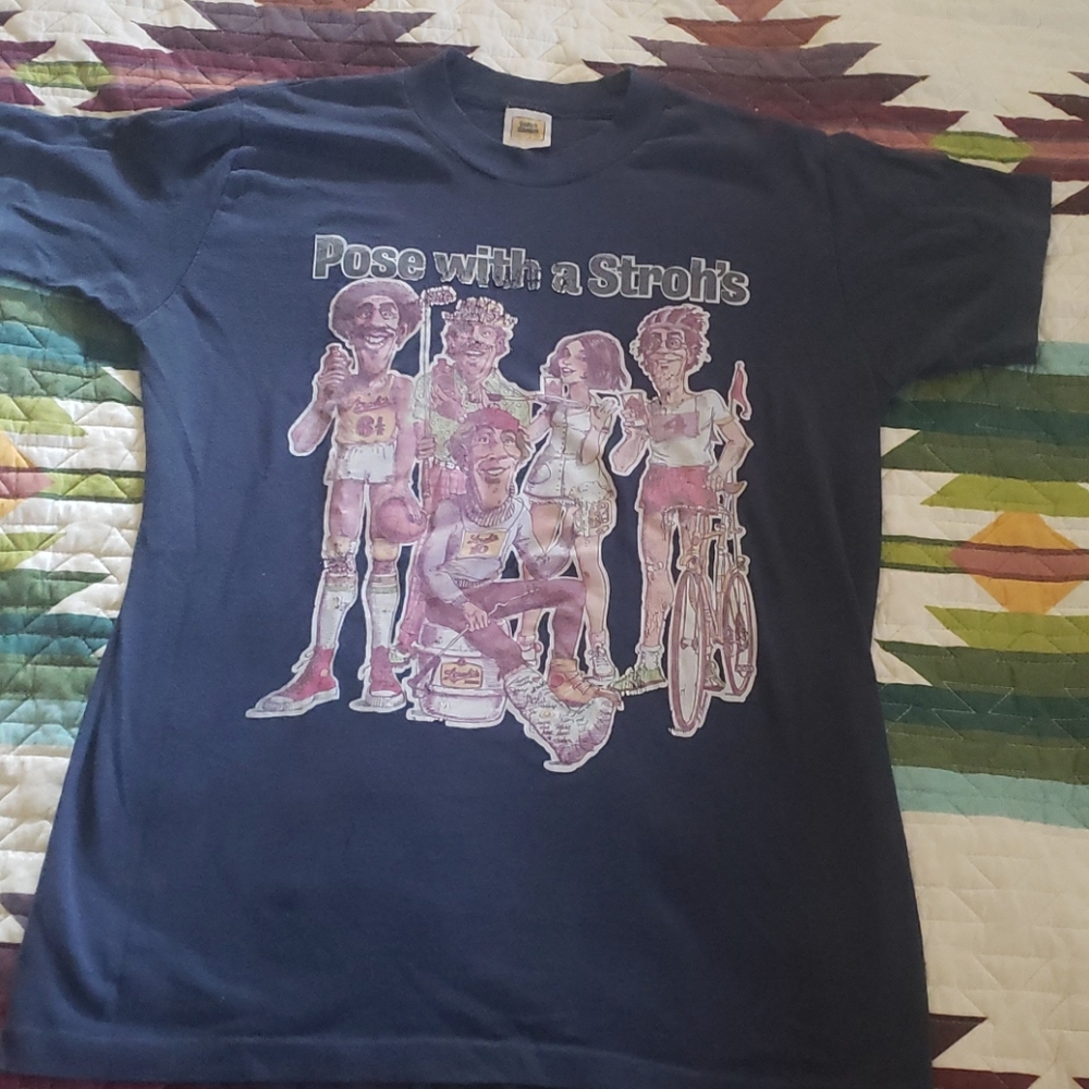 Vintage Stroh's Beer Tee